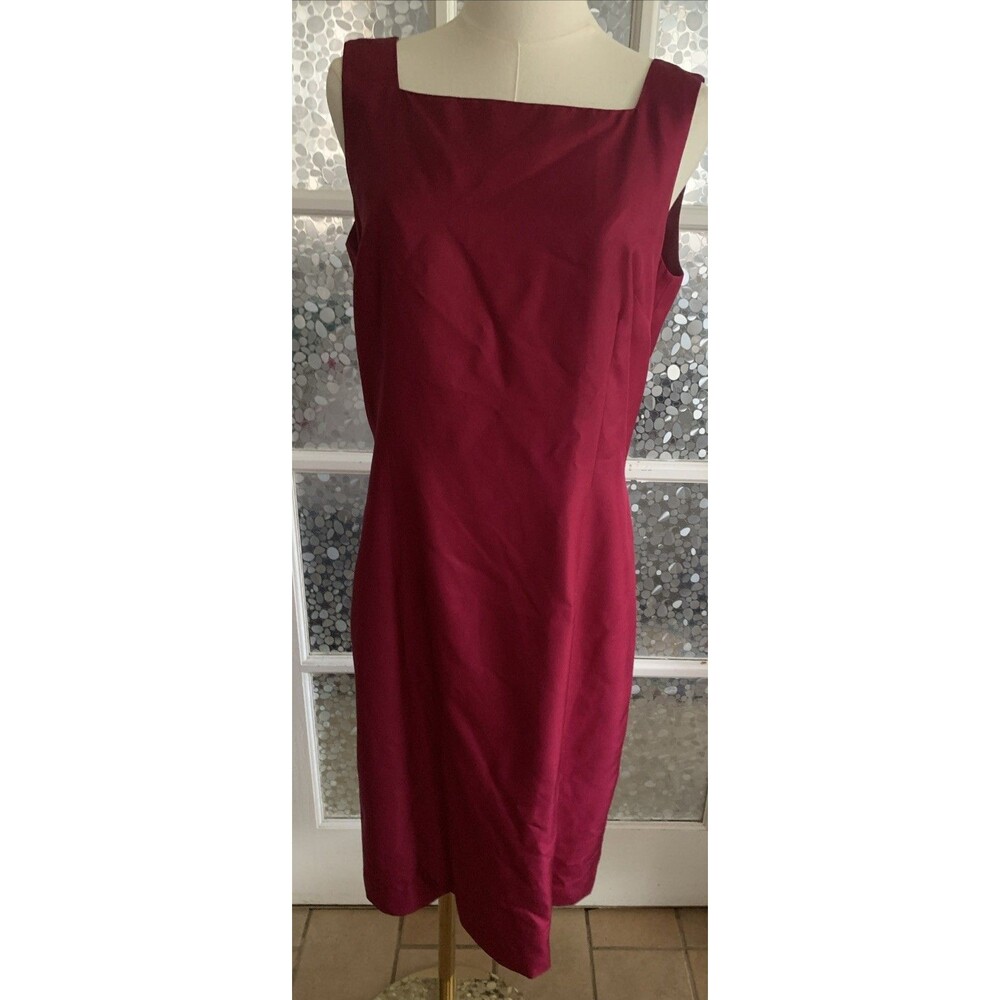 Vintage Talbots Silk  Suit Sz 8 Sleeveless Dress & Jacket Fuchsia